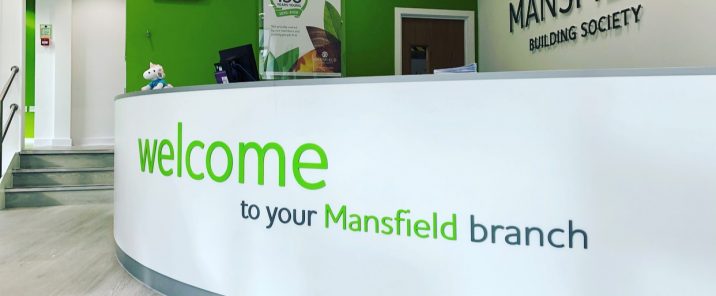 mansfield building society main branch inside front desk