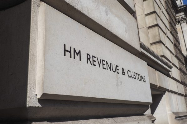 HM Revenue and Customs sign outside a building
